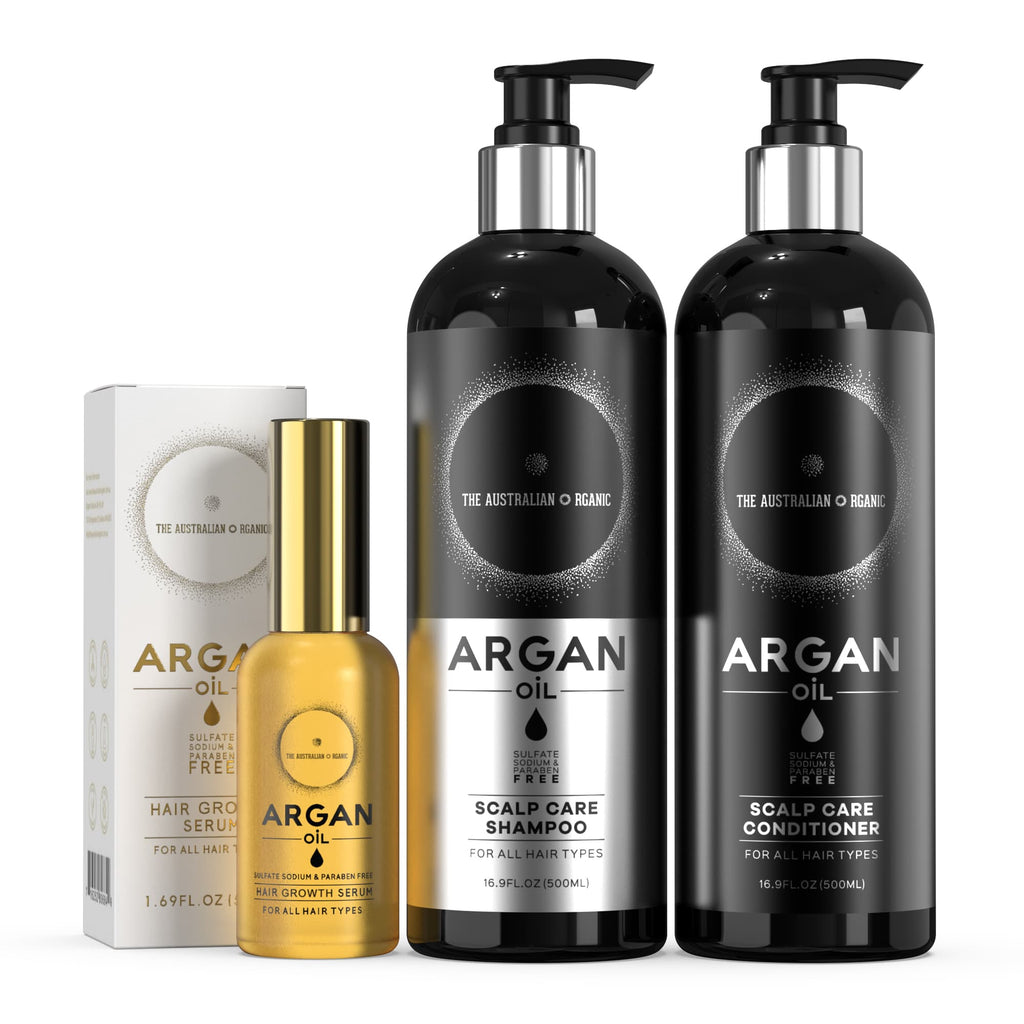 Terapia del cuero cabelludo con aceite de argán - Milagro de 10 minutos - Paquete completo